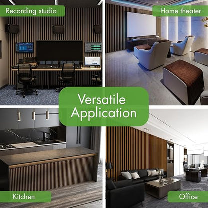 Art3d 4-Pack 12" x 24" Soundproof Wood Slat Panels, 8 sq.ft Acoustic Wall Panels - Image 9