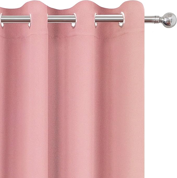 LEMOMO Pink Thermal Blackout Curtains/52 x 54 Inch/Set of 2 Panels Room - Image 6