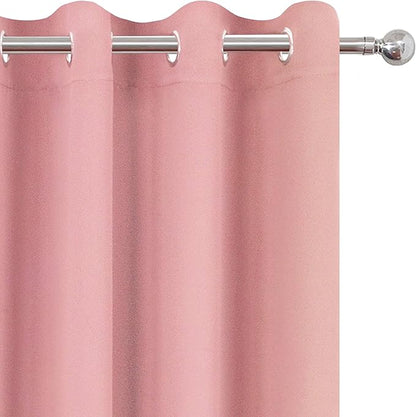 LEMOMO Pink Thermal Blackout Curtains/52 x 72 Inch/Set of 2 Panels Room - Image 7
