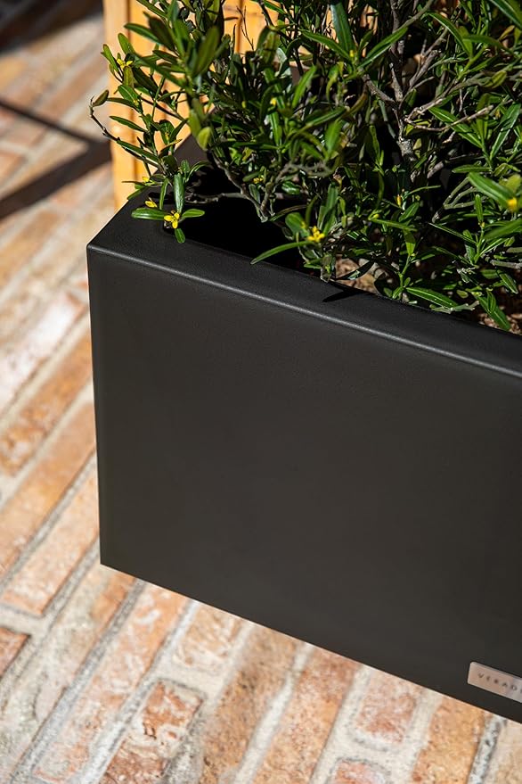 Veradek Block Series Long Box Planter - Large Rectangular Planter for Indoor or Outdoor Patio/Porch | Durable All-Weather Use with Drainage Holes | Modern Décor for Tall Plants, Flowers or Shrubs