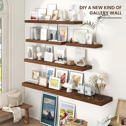 Floating Shelves for Wall 24 inch Long, Engineered Wood Wall Shelves - Image 6