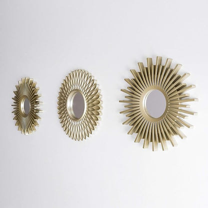 BONNYCO Gold Mirrors for Wall Pack of 3, Round Wall Mirrors Bedroom Room and - Image 3