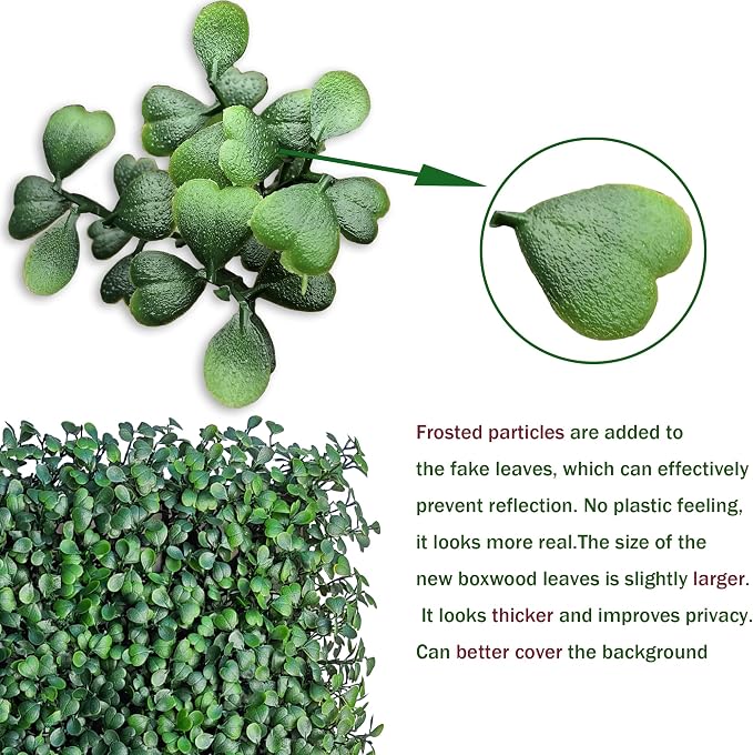 ODTORY Artificial Boxwood Roll Panels:54 X 120 in UV-Anti More Dense Greenery - Image 4