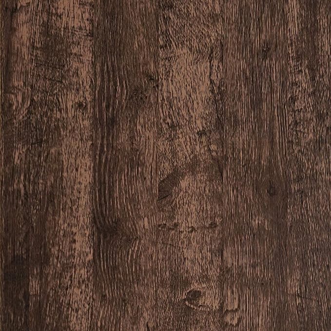 Dimoon 17.7"x118''Wood Peel and Stick Wallpaper Brown Dark Wood Wallpaper Wood by DIYYOURMOON