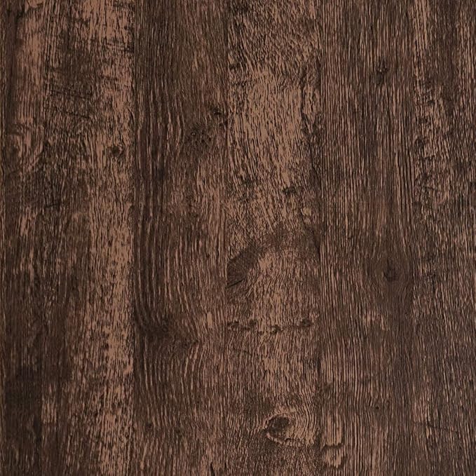 Dimoon315''x17.7" Wood Peel and Stick Wallpaper Removable Dark Brown Thicken by DIYYOURMOON