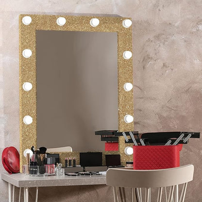 CRE8TIVE Champagne Gold Glitter Wallpaper Border Gold Peel and Stick Wallpaper - Image 2