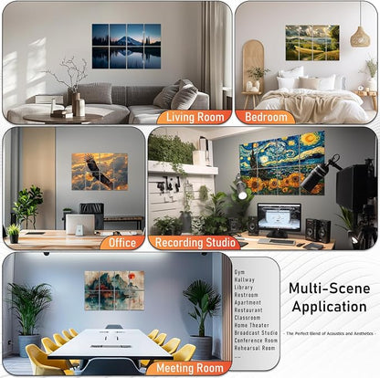 FurnoFlexArt Acoustic Panels Tiles Decorative Room Sound Proof Foam Absorbing - Image 5