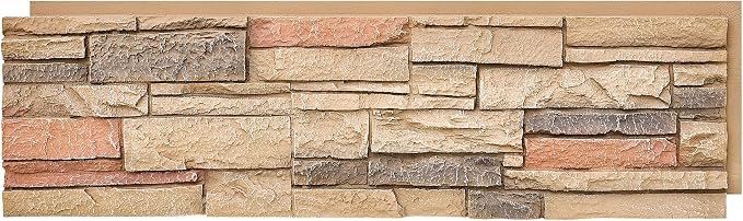 Faux Stone Wall Panels 1-Pack PU Stone Veneer Siding, Mortarless Faux Rock - Image 3
