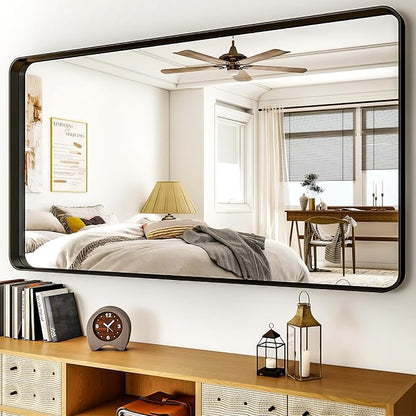55"x 30" Black Bathroom Mirror - Image 2