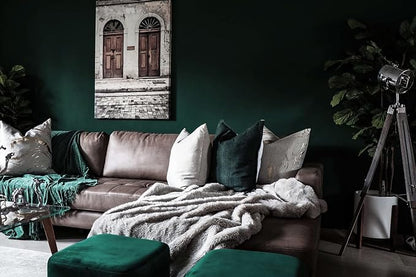 Dimoon 78.7''x17.7'' Dark Green Peel and Stick Wallpaper Contact Paper Modern - Image 6