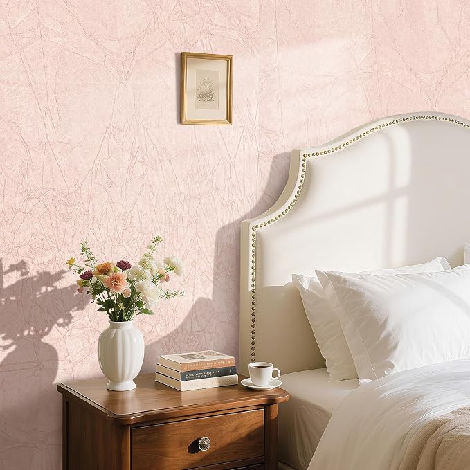 30"x160" Large Self Adhesive Soft Velvet Wallpaper Peel and Stick Light Pink - Image 2