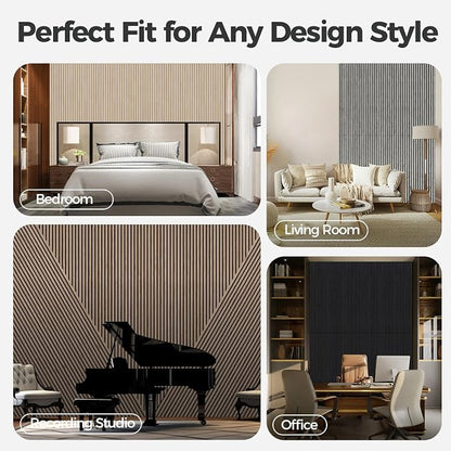 AKUMAX 4 Pack Acoustic Panels, Wood Slat - Image 7