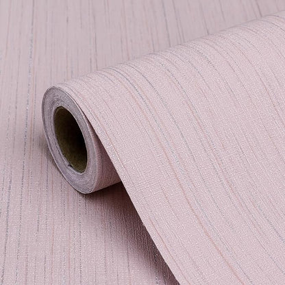 Pink Grasscloth Peel and Stick Wallpaper A Set of 23.6" X 120" Self-Adhesive by Biyoeepeelstickwallpaper