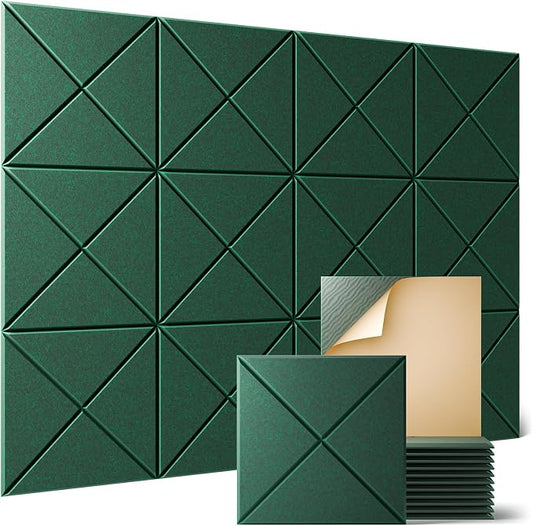 Sonicism 12 Pack X-Lined Acoustic Panels by Sonicism