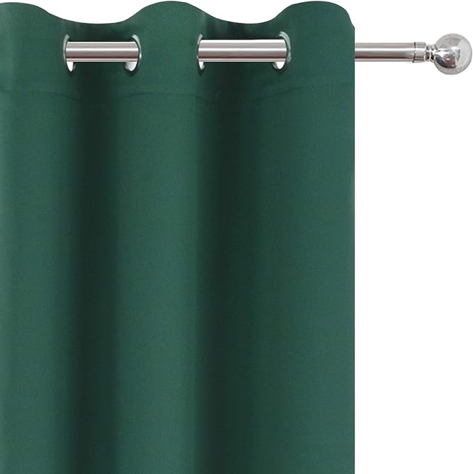LEMOMO Dark Green Thermal Blackout Curtains/42 x 72 Inch/Set of 2 Panels Room - Image 6