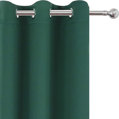 LEMOMO Dark Green Bedroom Blackout Curtains/52 x 54 Inch Long/Set of 2 Curtain - Image 7