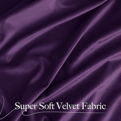 NICETOWN Purple Velvet Curtains 84 inches - Image 3