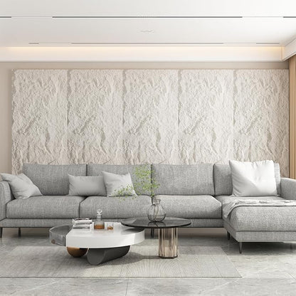 OUZUGIE 4 PCS Faux Stone Wall Panel 47.2’’ x 23.6’’ Interior Exterior Wall - Image 2