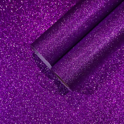 CHIHUT Dark Purple Glitter Wallpaper Stick and Peel by CHIHUT
