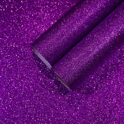 CHIHUT 15.7''x236'' Dark Purple Glitter Contact Paper Peel and Stick by CHIHUT