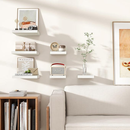 Square Floating Shelves for Wall 8"W x 8"D x 1.2"H, Small Engineered Wood Wall - Image 6