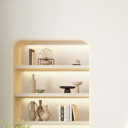Haimin Fabric Wallpaper Textured Contact Paper White Peel and Stick Faux Linen - Image 4