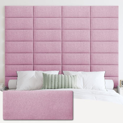 IFNOW Upholstered Wall Mounted Headboard, 3D Soundproof Wall Panels Peel and by IFNOW