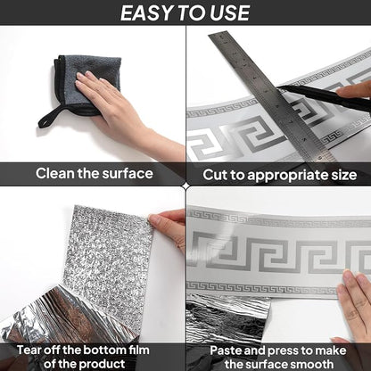 Peel and Stick Wallpaper Borders, Waterproof Self-Adhesive PVC Foam Wall Base - Image 7