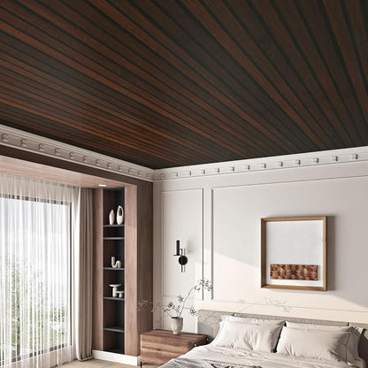 FunStick 16"x240" Peel and Stick Wallpaper Wood Slats Self Adhesive Wall Paper - Image 5