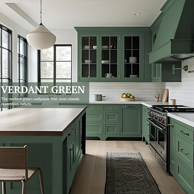 Dimoon 17.7''x236'' Peel and Stick Wallpaper Green Contact Paper - Image 7