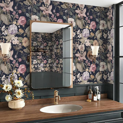Jeweluck Vintage Floral Peel and Stick Wallpaper Floral Contact Paper 16.9" x - Image 6