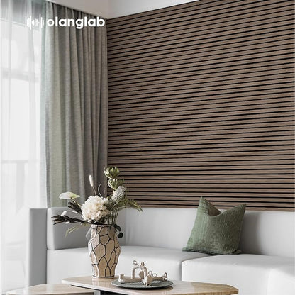 Olanglab Wood Wall Panels 4 Pack, Wood Slat Acoustic Wall Panels, 94.5"x12.6" - Image 7