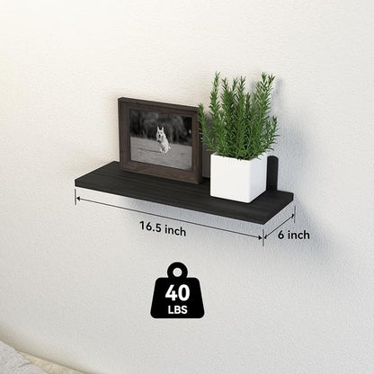 DOLLFIO Floating Shelves, 8 Sets Wooden Floating Shelves - Image 3