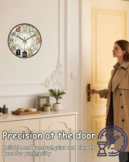 Decorative Wall Clocks Batterys Operated, Retro Wall Clock - Image 7