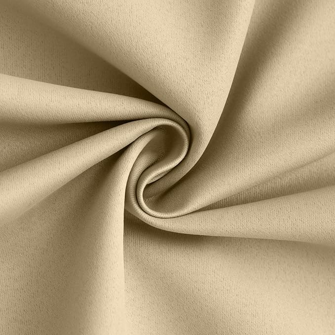 Yakamok 100% Blackout Curtain Panels 63 inches Cold and Light Blocking Drapes - Image 3