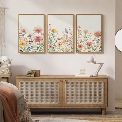 Framed Watercolor Floral Wall Art - Image 3