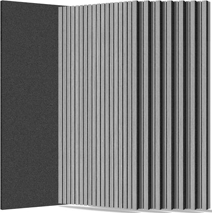 RITOLLO 8 Packs Acoustic Panel 47.2"×23.6" Sound Absorbing Slat Wall Panels by Ritollo