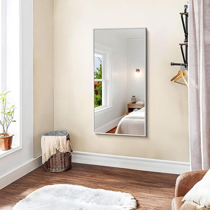 KOCUUY Silver Framed Mirror, HD Tempered Glass, Anti-Rust Frame, Modern Design - Image 5
