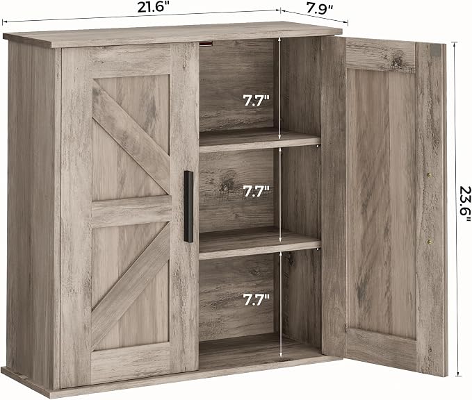 Homleke Bathroom Wall Cabinet, Over Toilet Storage Cabinet - Image 3