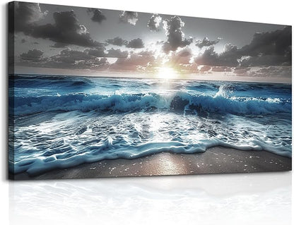 hyidecorart Canvas Wall Decor For Office Large Wall Art For Living Room Blue by hyidecorart