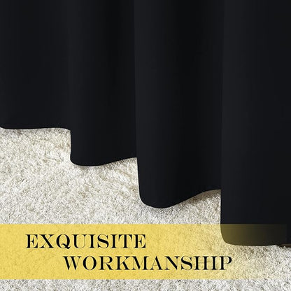 NICETOWN Blackout Black Curtain 72 inches Long, Grommet Thermal Insulated - Image 6