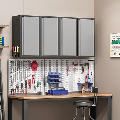 Metal Garage Wall Cabinet with 1 Door, 13.78'' Wide Wall Mounted Tool Cabinets - Image 2