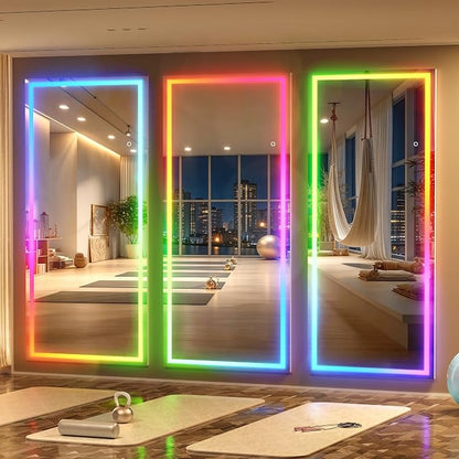 Hasipu 79"x35" LED RGB Bluetooth Full Length Mirror - Image 4