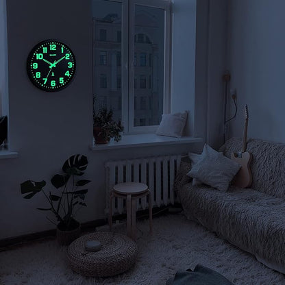 Sharp Glow in the Dark Atomic Analog Wall Clock - Image 9