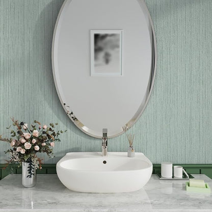 CRE8TIVE Mint Green Grasscloth Peel and Stick Wallpaper Faux Grasscloth Contact - Image 3