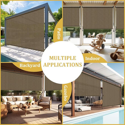 Shade&Beyond Outdoor Roller Shades 4' W x 8' H Cordless Patio Roll Up Blinds - Image 7