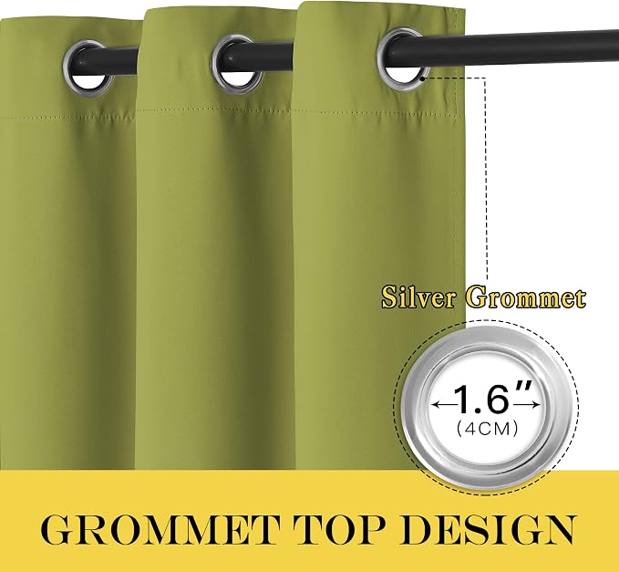 NICETOWN Blackout Sliding Glass Door Curtains, Room Darkening Thermal Insulated - Image 6