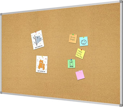 Lockways Large Cork Board Bulletin Board, Bulletin CorkBoard 72 x 36 Inch by Lockways