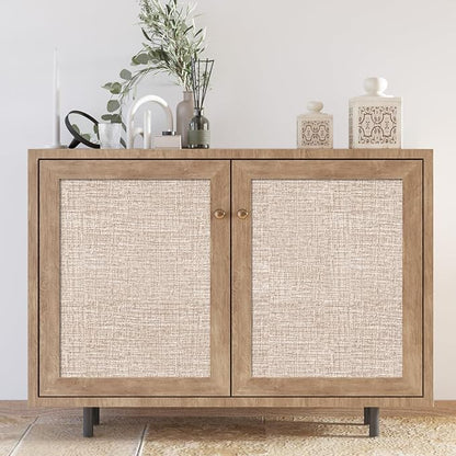 Amiya Grasscloth Khaki Wallpaper 17.3"x120" Peel and Stick Tan Faux Fabric - Image 2