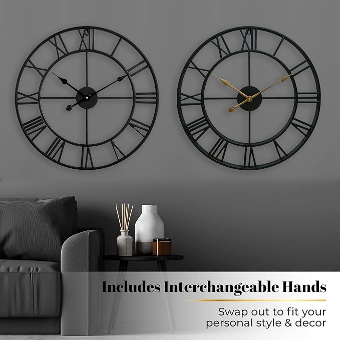 CLXEAST Silent 24 Inch Wall Clocks - Image 4